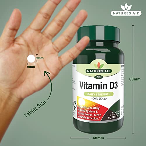 Nature's Aid Vitamin D 10µg, 90 Tablets