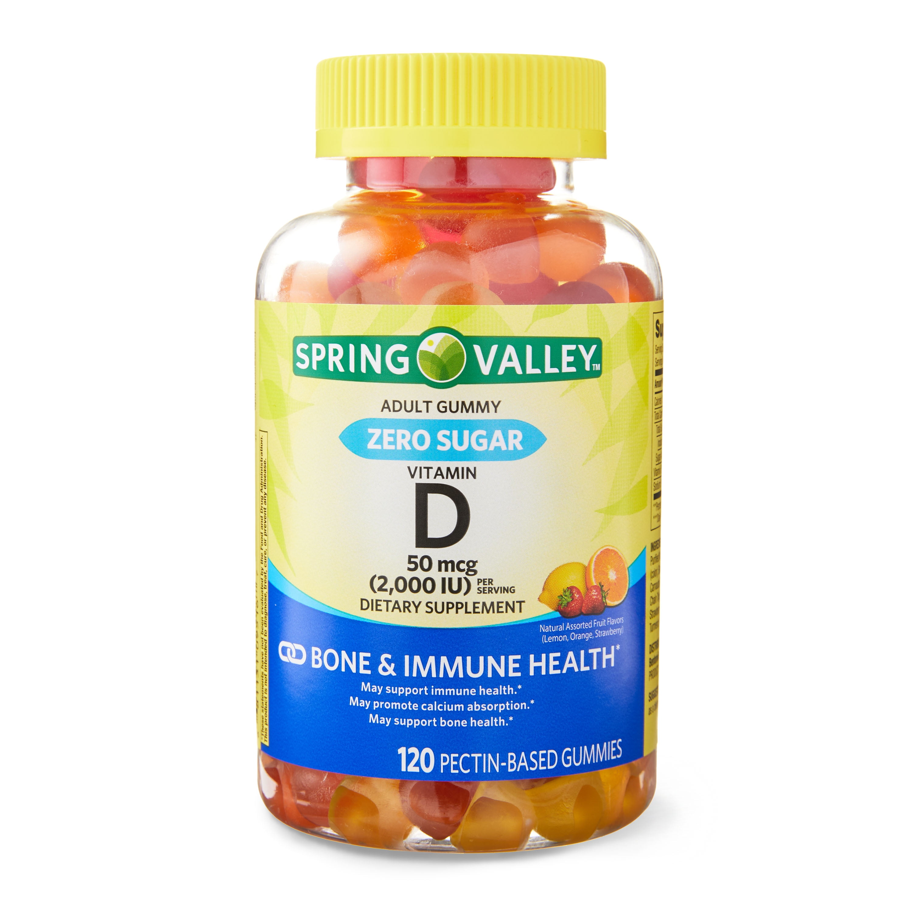 Spring Valley Zero Sugar Vitamin D Gummies, 120 Count