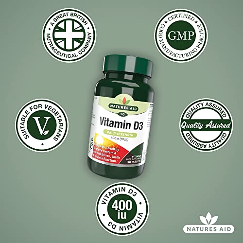 Nature's Aid Vitamin D 10µg, 90 Tablets