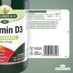 Nature's Aid Vitamin D 10µg, 90 Tablets