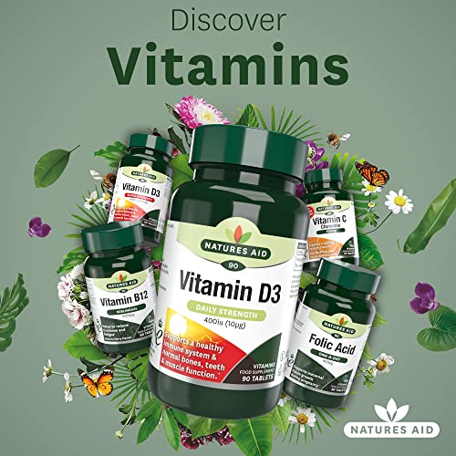 Nature's Aid Vitamin D 10µg, 90 Tablets