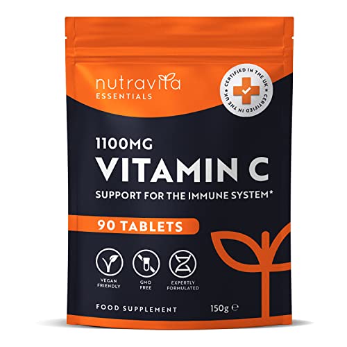 High Strength Vegan Vitamin C Tablets 1100mg
