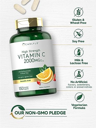 Carlyle Vitamin C 2000mg with Rose Hips 150 Caplets