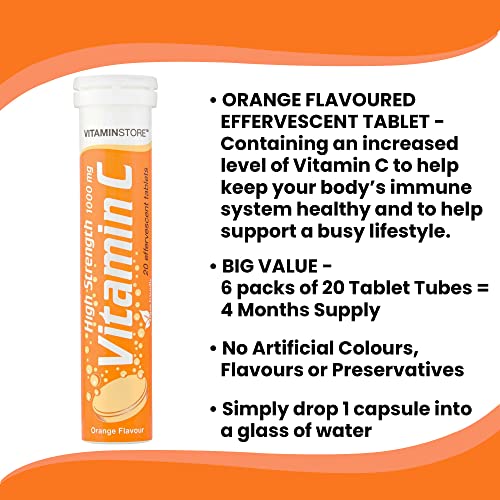 High Strength 1000mg Vitamin C Effervescent Tablets