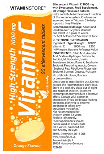 High Strength 1000mg Vitamin C Effervescent Tablets