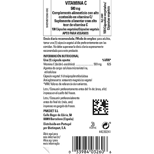 Solgar Vitamin C 500 mg, 100 Veggie Capsules