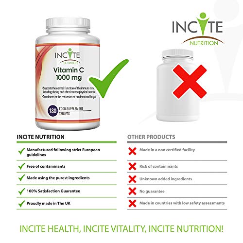 High Dose Vitamin C 1000mg | 180 Tablets