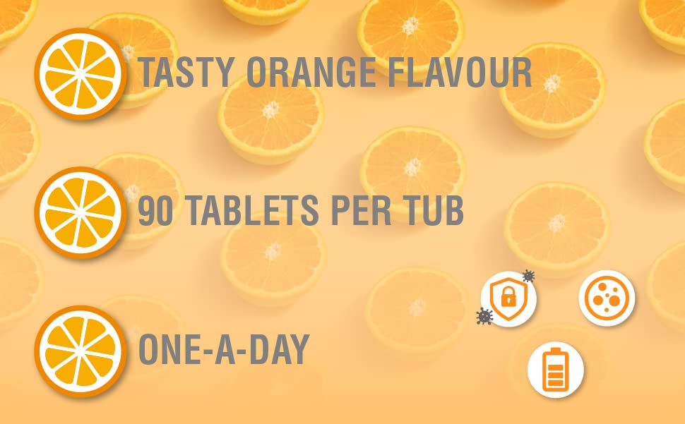Vitamin C 1000mg Chewable Tablets for Immune Support