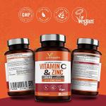 High Strength Vitamin C & Zinc 120 Vegan Capsules