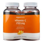 Amazon Basics Vitamin C Gummies, 250 mg, Orange