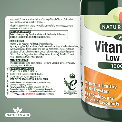 Nature's Aid Low Acid Vitamin C with Bioflavonoids