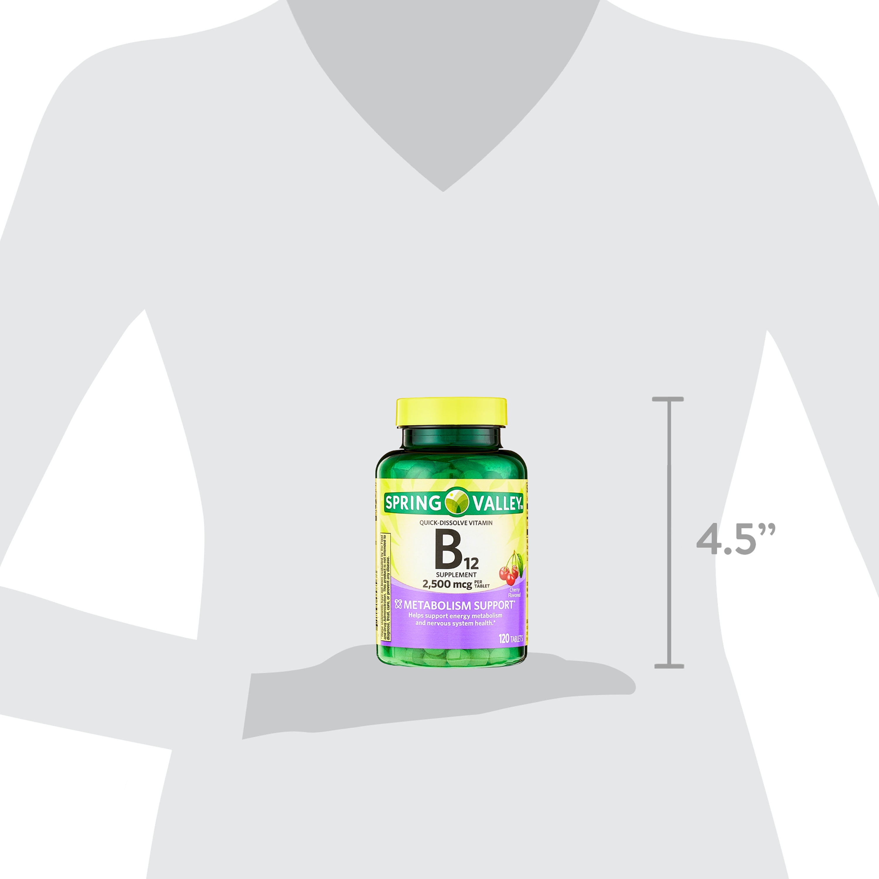 Spring Valley B12 Quick Dissolve Cherry Tablets 2500mcg