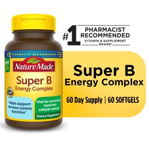 Nature Made Super B Energy Complex Softgels, 60 Count
