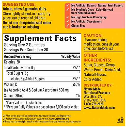 Nature Made Extra Strength Vitamin C Gummies 500mg