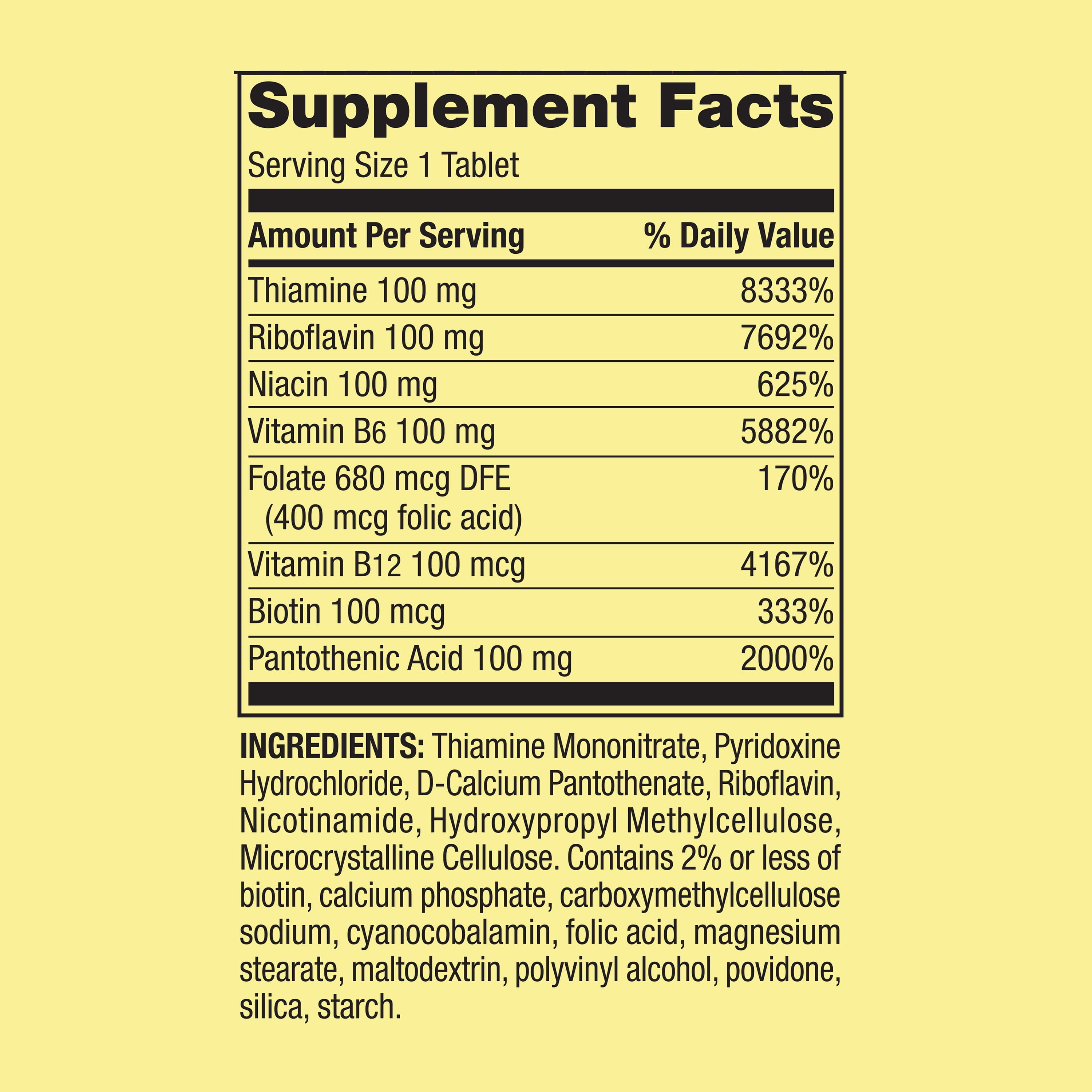 Spring Valley B-100 Complex for Metabolism Support