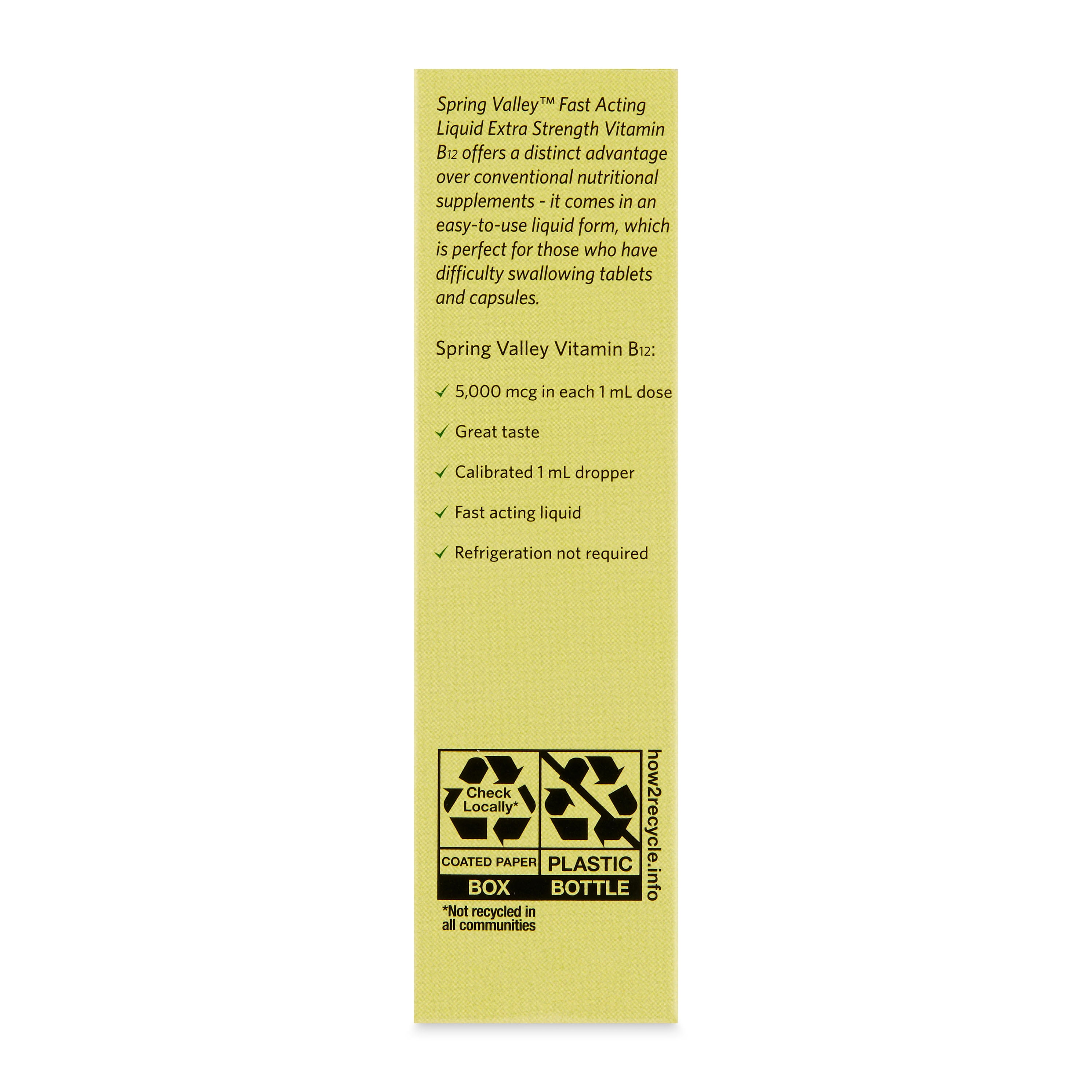 Spring Valley Liquid Vitamin B12, 5000mcg, Berry