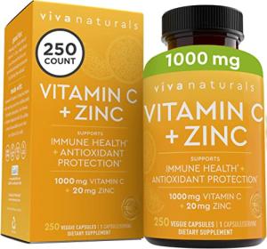 Vitamin C & Zinc Veggie Capsules - Immune Support