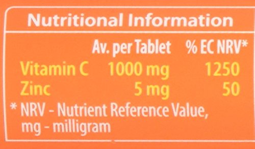 Effervescent Vitamin C with Zinc - 20 Tablets