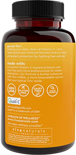 Vitamin C & Zinc Veggie Capsules - Immune Support