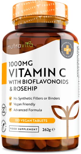 Vitamin C 1000mg with Rosehip - 180 Vegan Tablets