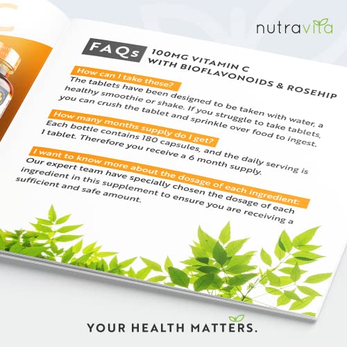 Vitamin C 1000mg with Rosehip - 180 Vegan Tablets