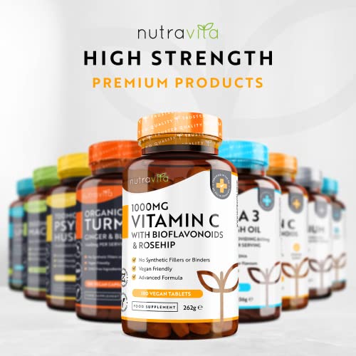 Vitamin C 1000mg with Rosehip - 180 Vegan Tablets
