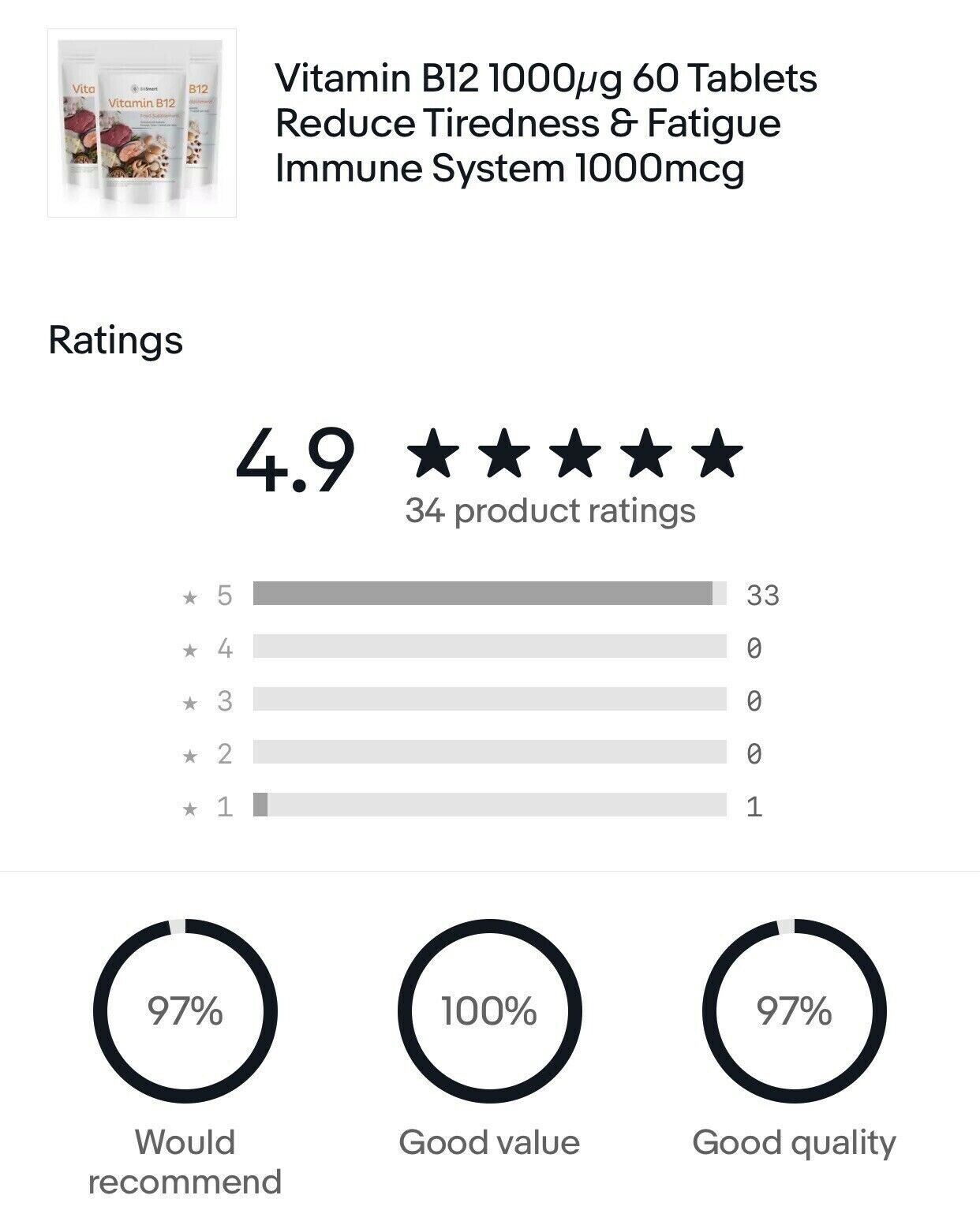 High Strength Vitamin B12 Methylcobalamin 1000mcg Tablets