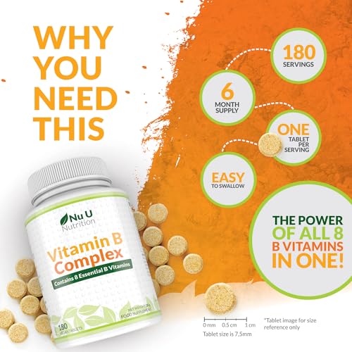High-Potency Vegan Vitamin B Complex – 180 Tablets