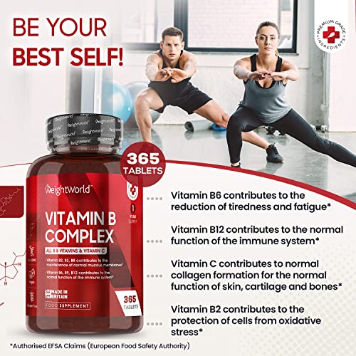 Vitamin B Complex with Vitamin C - 365 Tablets
