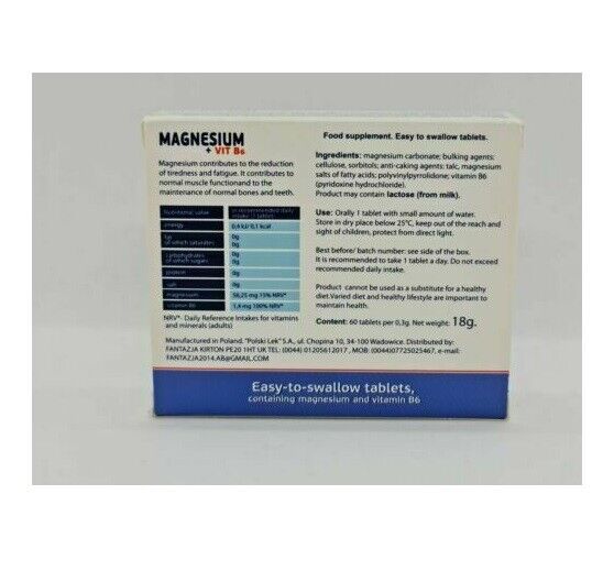 Magnesium with Vitamin B6 - Easy-to-Swallow Tablets