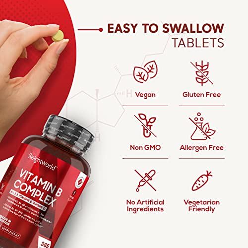 Vitamin B Complex with Vitamin C - 365 Tablets