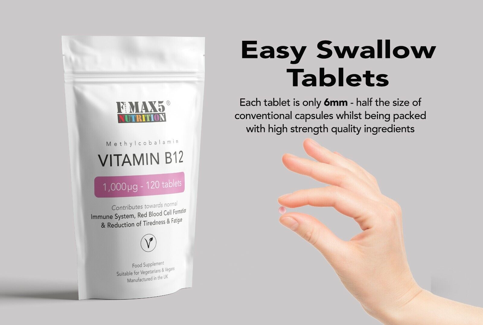 Vitamin B12 Methylcobalamin 1000mcg - 120 Tablets
