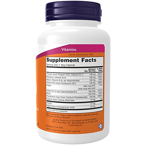 Now Foods B-100 Vitamin B Complex 100 Veg Caps