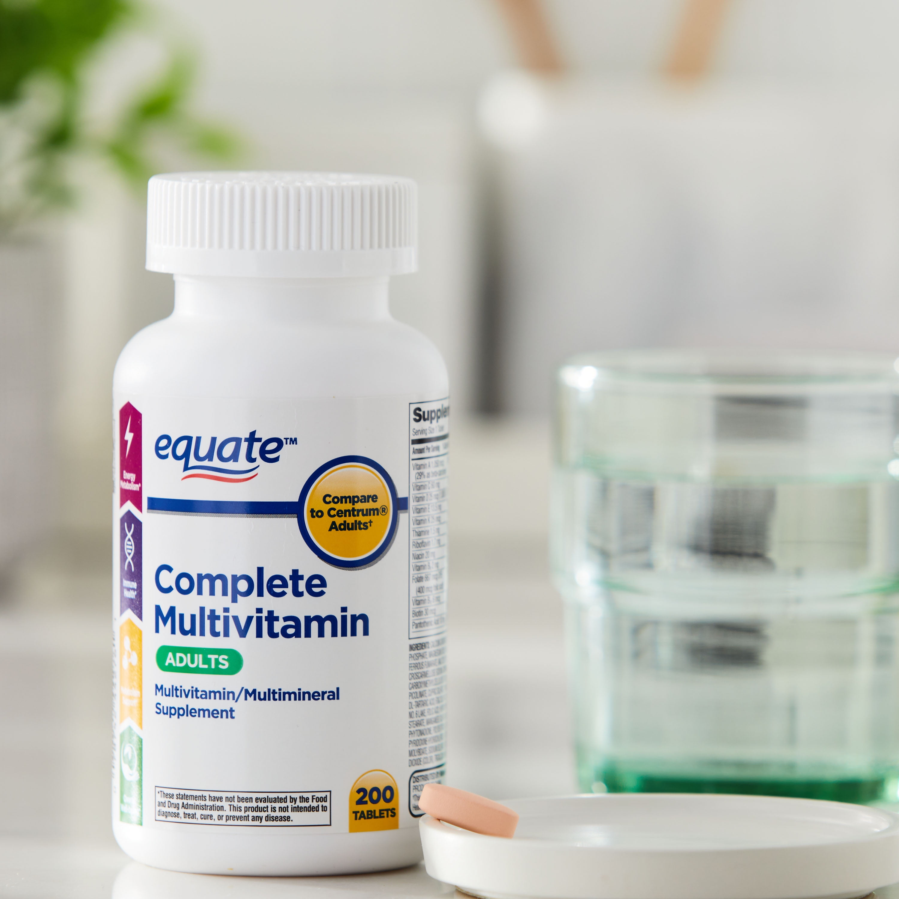 Equate Complete Multivitamin Tablets for Adults, 200 Count