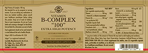 Solgar B Complex 100 Vegetarian Capsules