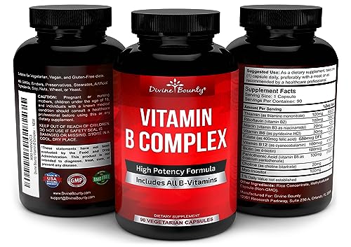 Divine Bounty Super B Complex Vitamins 90 Capsules