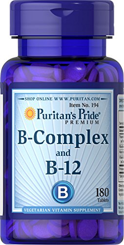 Puritan's Pride B-Complex & B-12, 180 Tablets