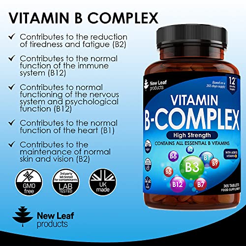 High Strength Vitamin B Complex - 365 Tablets