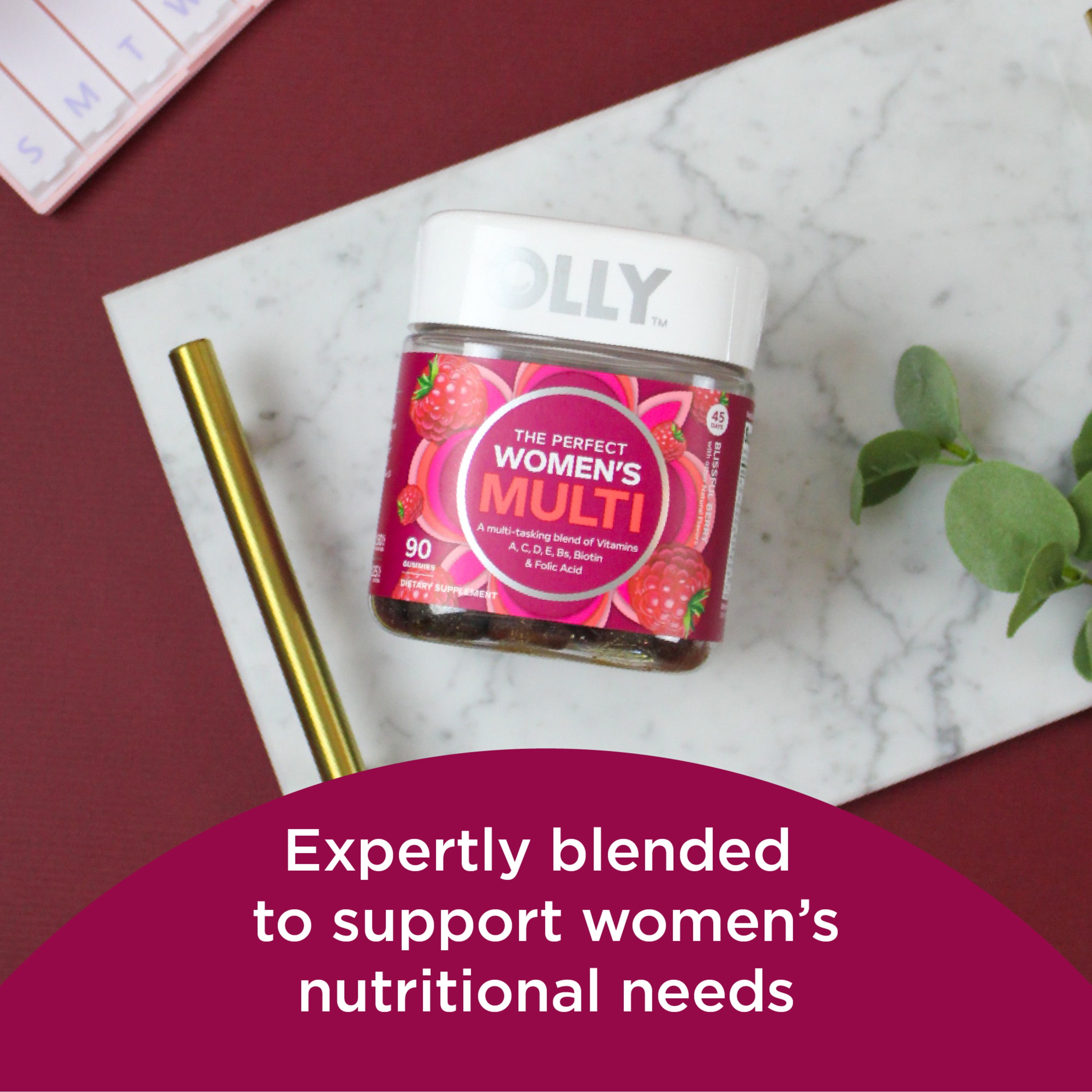 OLLY Women's Multivitamin Gummies with Essential Vitamins