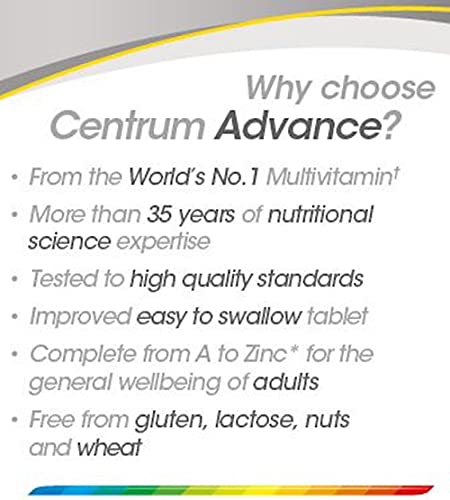 Centrum Advance Multivitamin & Mineral Tablets, 180 Count
