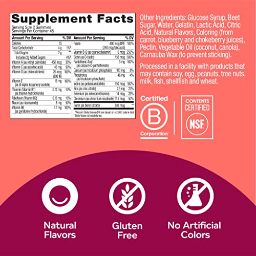 OLLY Women's Multivitamin Gummies with Essential Nutrients