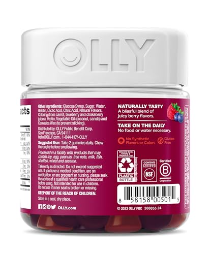 OLLY Women's Multivitamin Gummies with Essential Nutrients
