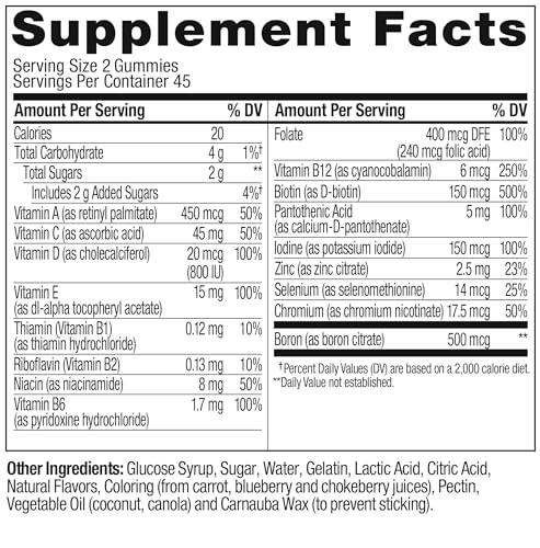 OLLY Women's Multivitamin Gummies with Essential Nutrients