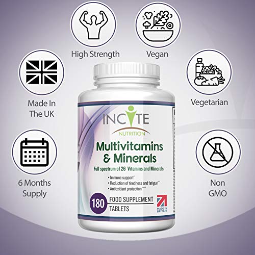 Vegan Multivitamins & Minerals - 180 Tablets