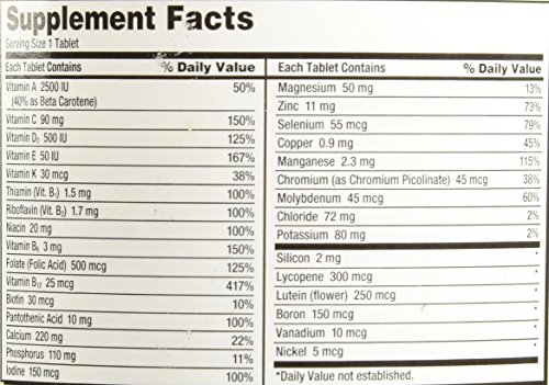 Kirkland Mature Multi Vitamins 50+ 400 Tabs