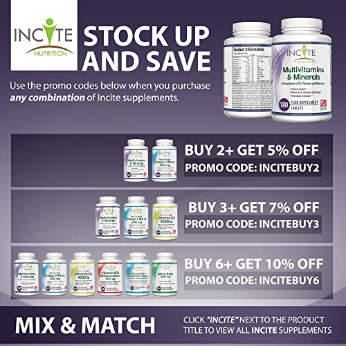Vegan Multivitamins & Minerals - 180 Tablets