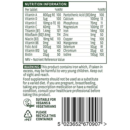 Nature's Aid Complete Multivitamins and Minerals 100 Tablets