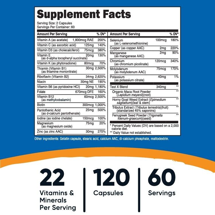 Nutricost Men's Multivitamin - 120 Capsules