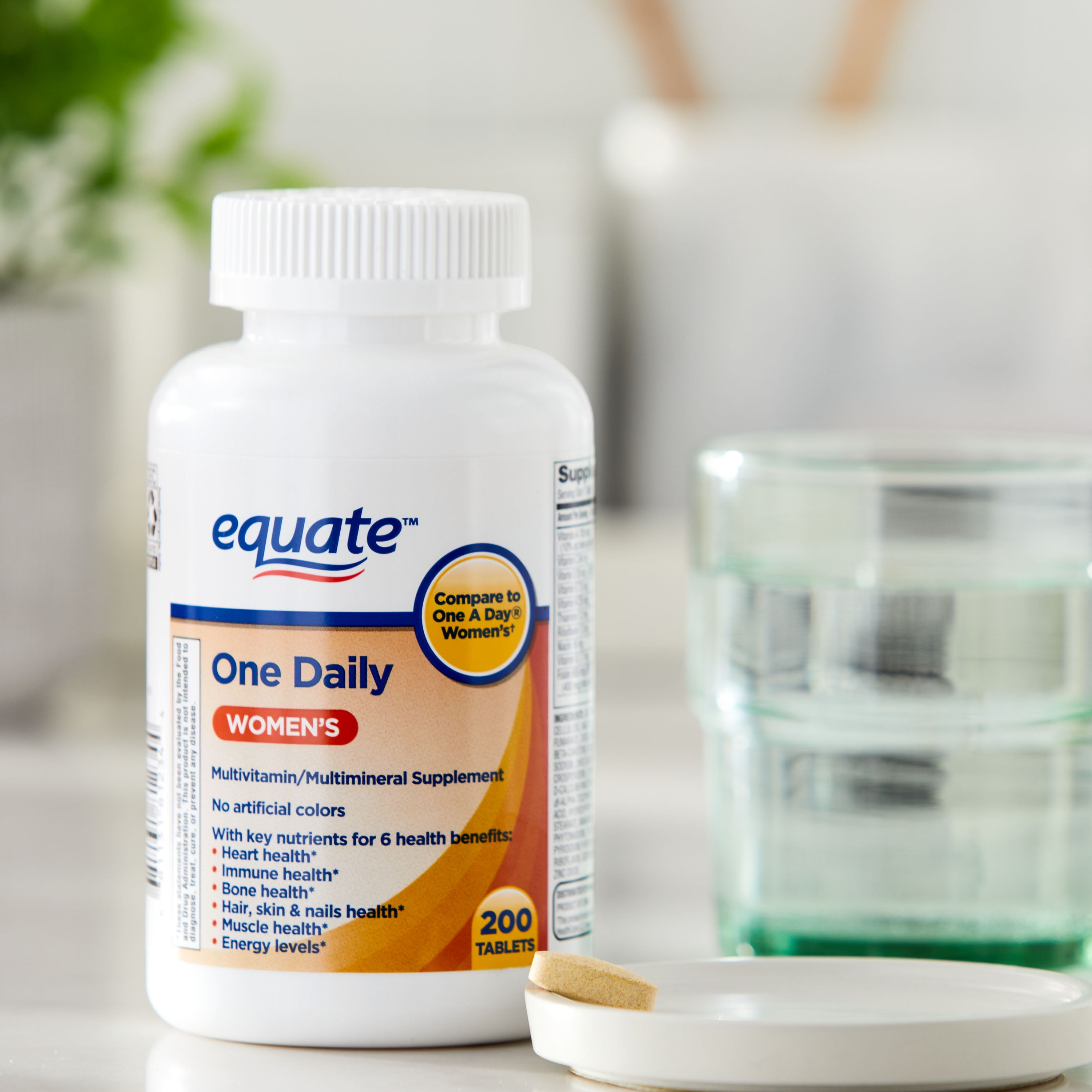Equate Women's One Daily Multivitamin Tablets, 200 Count