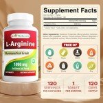 L-Arginine 1000 mg 120 Tablets - 3 Pack